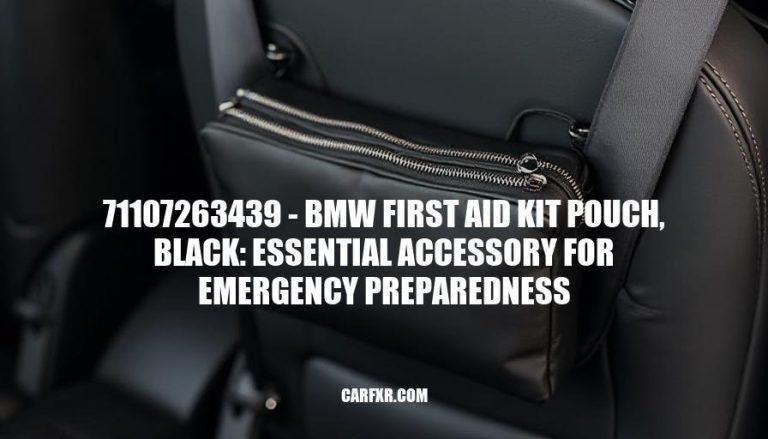 71107263439 - BMW First Aid Kit Pouch, Black: Essential Accessory for Emergency Preparedness