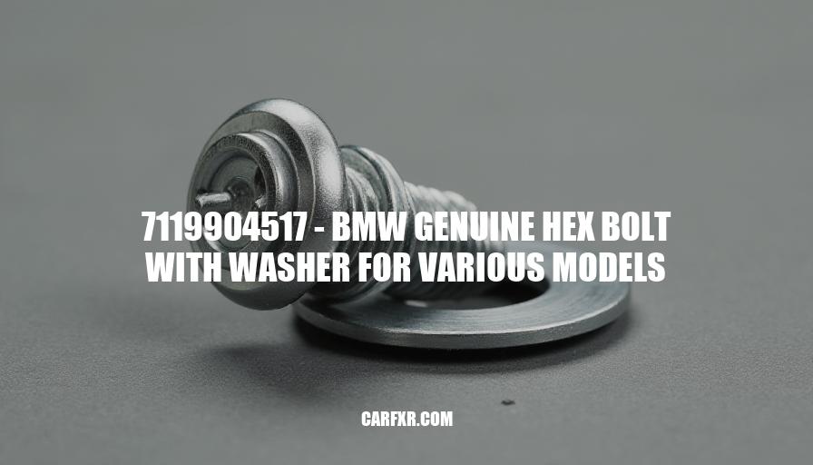 7119904517 - BMW Genuine Hex Bolt with Washer for Various Models