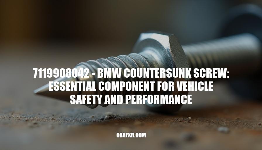 7119908042 - BMW Countersunk Screw: Essential Component for Vehicle Safety and Performance