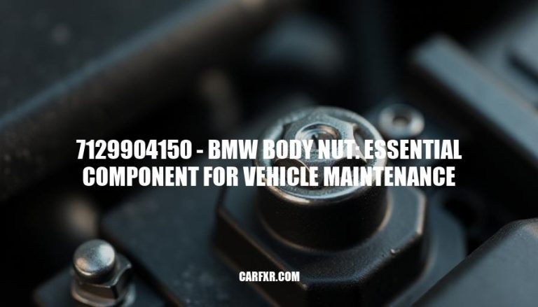 7129904150 - BMW Body Nut: Essential Component for Vehicle Maintenance