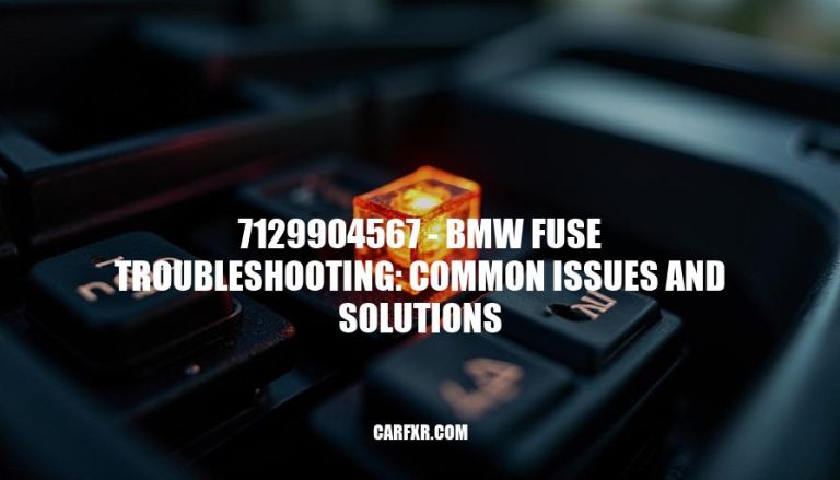 7129904567 - BMW Fuse Troubleshooting: Common Issues and Solutions