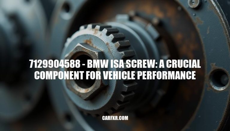 7129904588 - BMW ISA Screw: A Crucial Component for Vehicle Performance