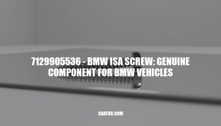 7129905536 - BMW ISA Screw: Genuine Component for BMW Vehicles