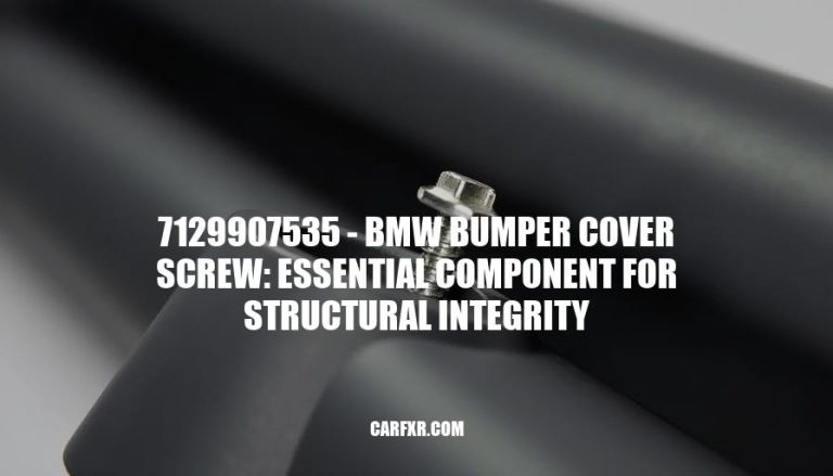 7129907535 - BMW Bumper Cover Screw: Essential Component for Structural Integrity