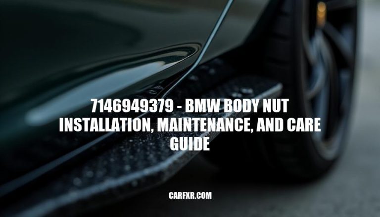 7146949379 - BMW Body Nut Installation, Maintenance, and Care Guide