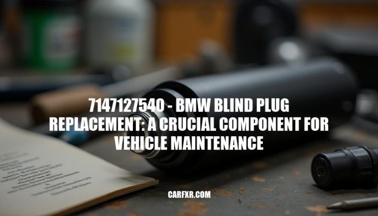 7147127540 - BMW Blind Plug Replacement: A Crucial Component for Vehicle Maintenance