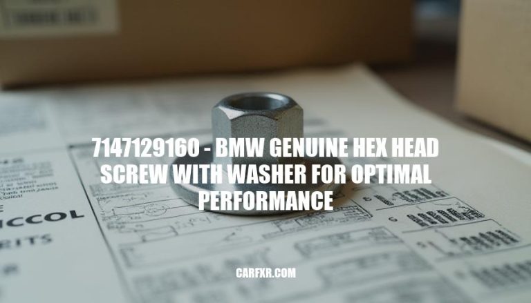 7147129160 - BMW Genuine Hex Head Screw with Washer for Optimal Performance