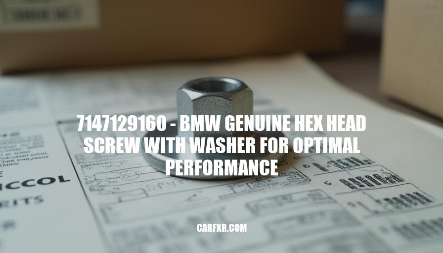 7147129160 - BMW Genuine Hex Head Screw with Washer for Optimal Performance