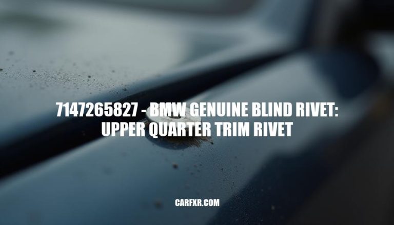 7147265827 - BMW Genuine Blind Rivet: Upper Quarter Trim Rivet