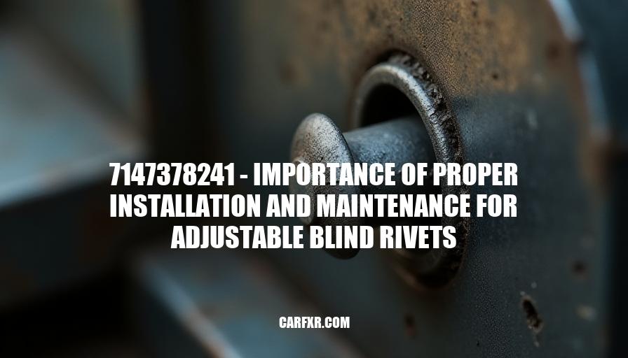 7147378241 - Importance of Proper Installation and Maintenance for Adjustable Blind Rivets