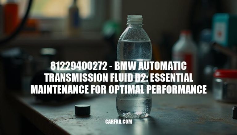 81229400272 - BMW Automatic Transmission Fluid D2: Essential Maintenance for Optimal Performance