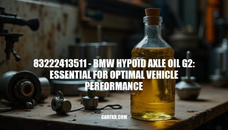 83222413511 - BMW Hypoid Axle Oil G2: Essential for Optimal Vehicle Performance