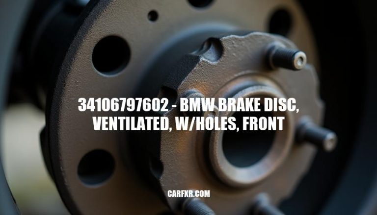 34106797602 - BMW Brake Disc, Ventilated, W/Holes, Front