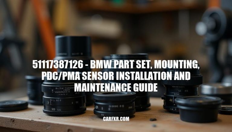 51117387126 - BMW Part Set, Mounting, PDC/PMA Sensor Installation and Maintenance Guide